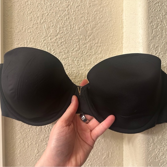 Victoria's Secret Other - Victoria's Secret Black Strapless Push-Up Bandeau Bra